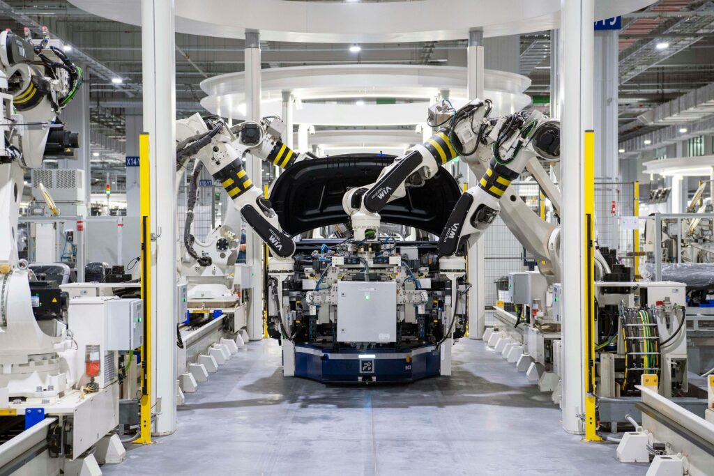 Car on a production line